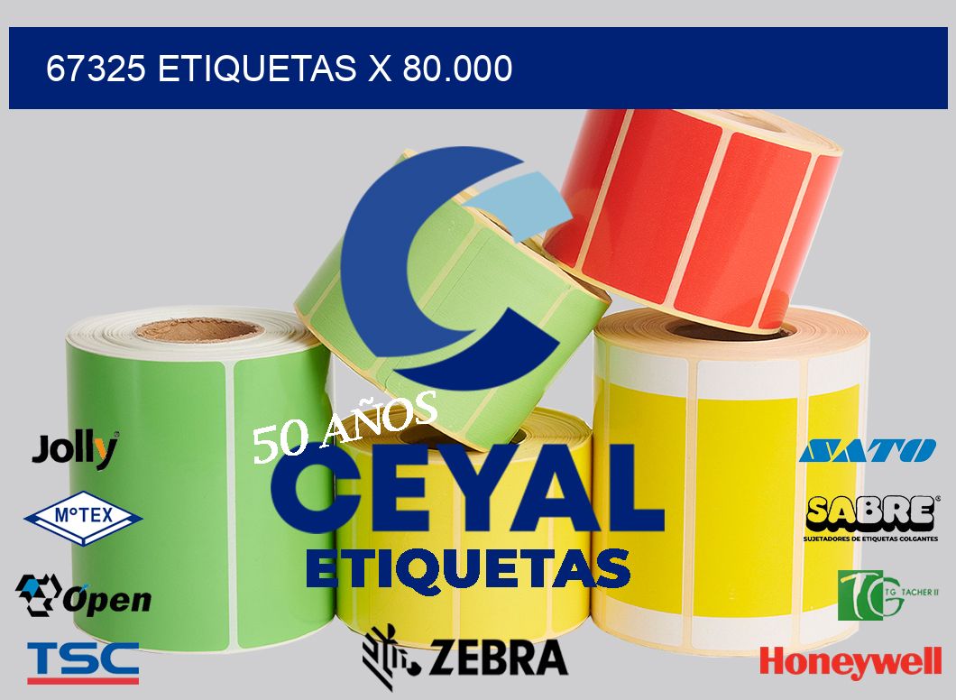 67325 Etiquetas x 80.000