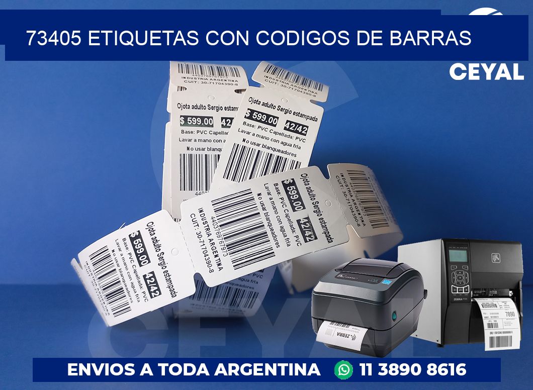 73405 ETIQUETAS CON CODIGOS DE BARRAS