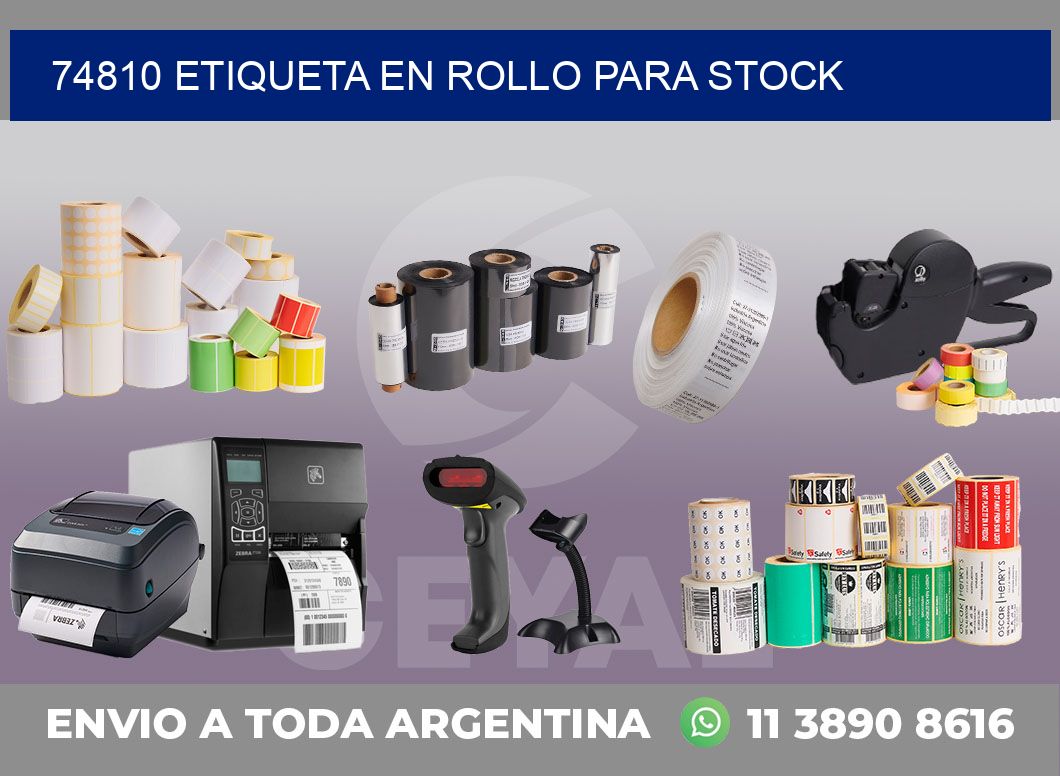 74810 ETIQUETA EN ROLLO PARA STOCK