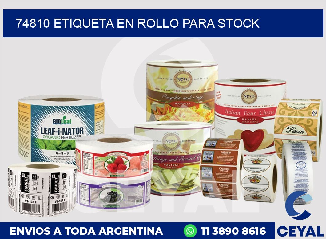 74810 ETIQUETA EN ROLLO PARA STOCK