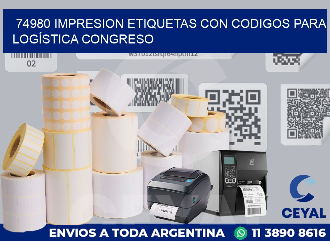 74980 IMPRESION ETIQUETAS CON CODIGOS PARA LOGÍSTICA CONGRESO