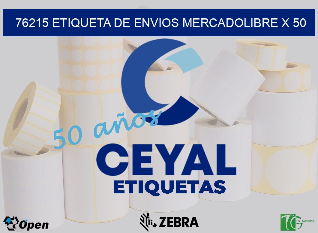 76215 etiqueta de envios mercadolibre x 50