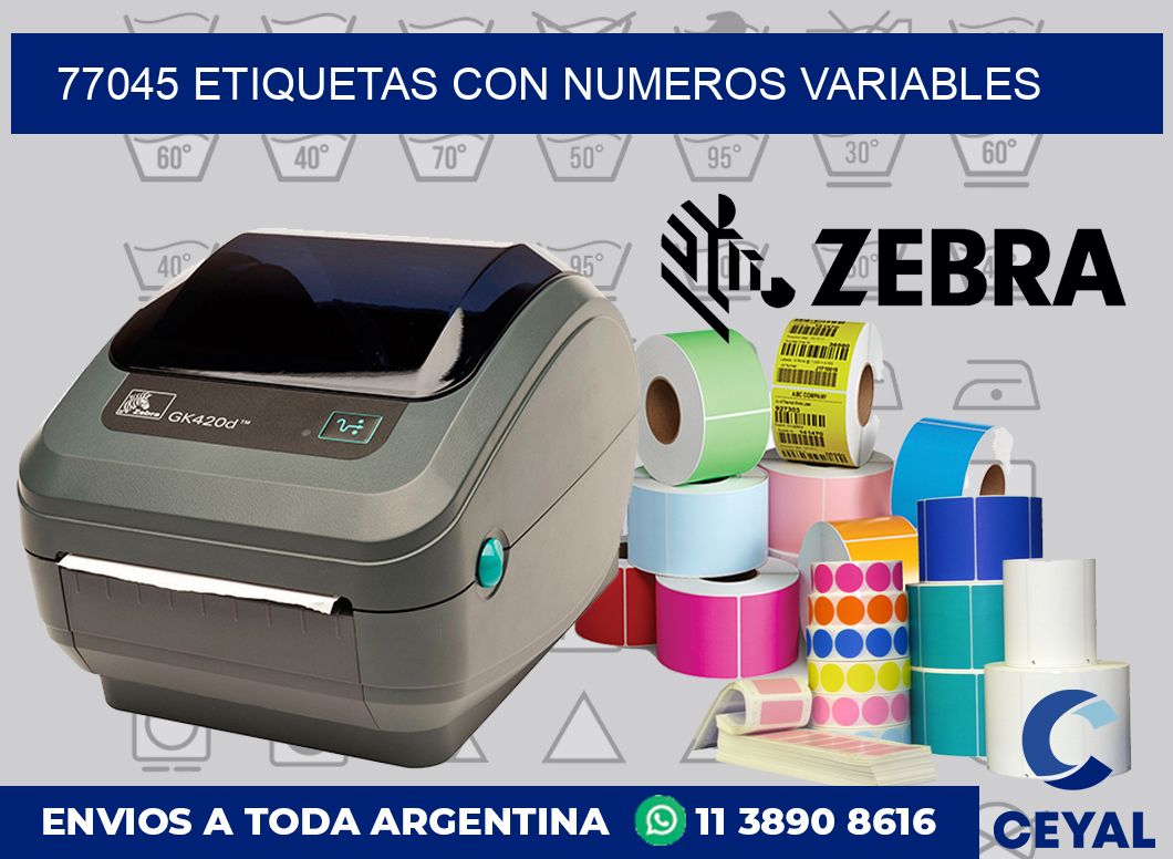 77045 ETIQUETAS CON NUMEROS VARIABLES