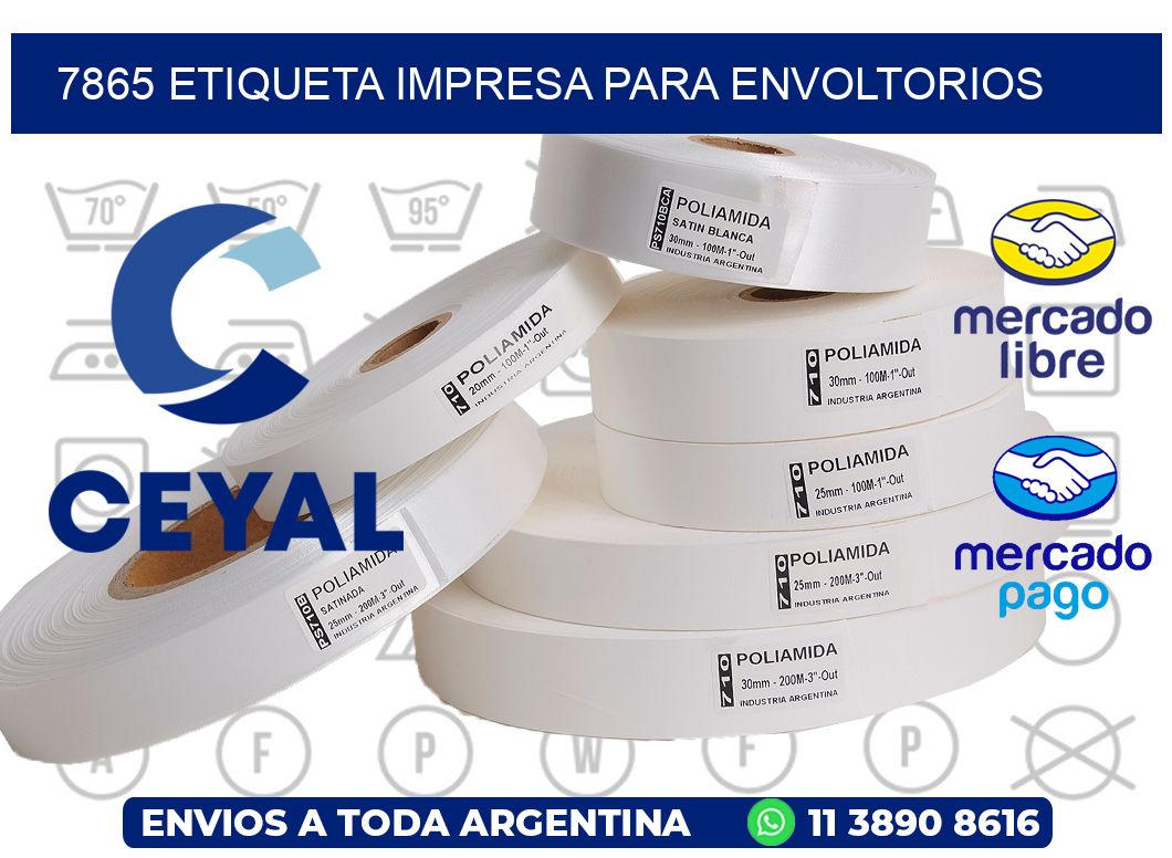 7865 ETIQUETA IMPRESA PARA ENVOLTORIOS