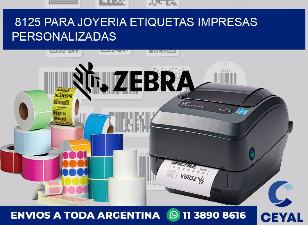 8125 PARA JOYERIA ETIQUETAS IMPRESAS PERSONALIZADAS