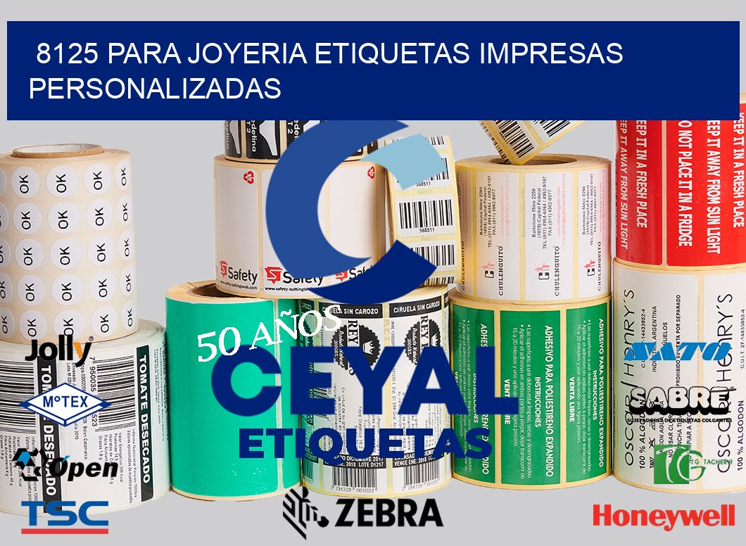 8125 PARA JOYERIA ETIQUETAS IMPRESAS PERSONALIZADAS