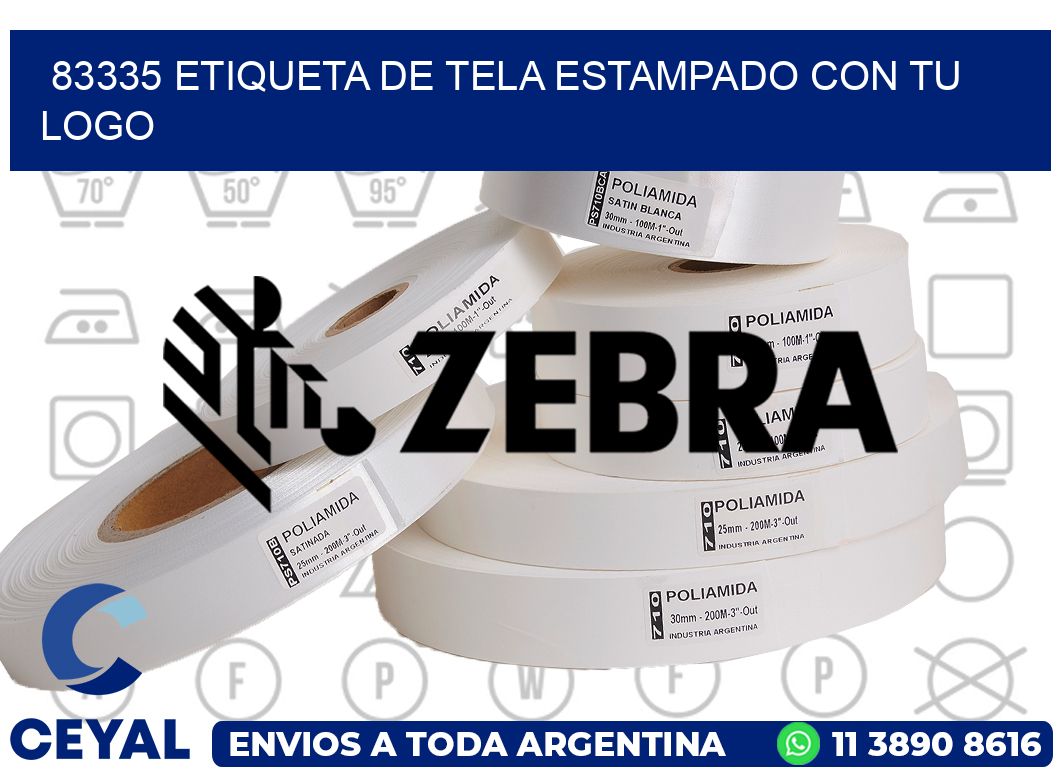 83335 ETIQUETA DE TELA ESTAMPADO CON TU LOGO