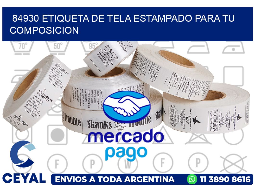 84930 ETIQUETA DE TELA ESTAMPADO PARA TU COMPOSICION