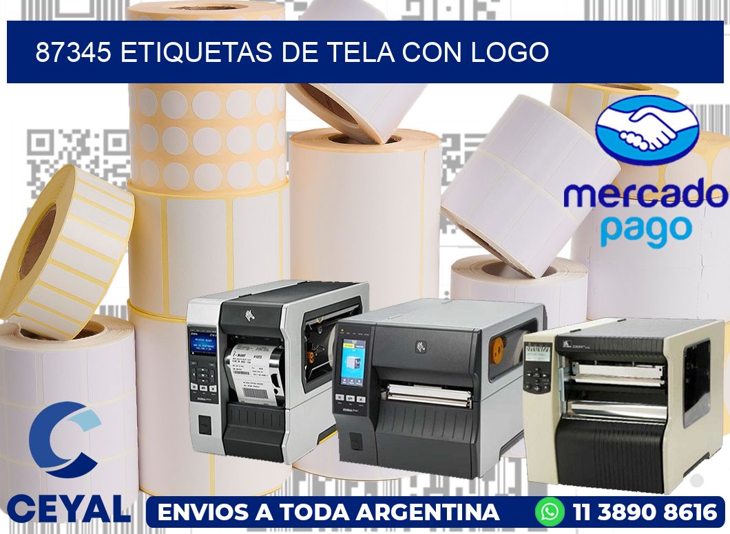 87345 ETIQUETAS DE TELA CON LOGO