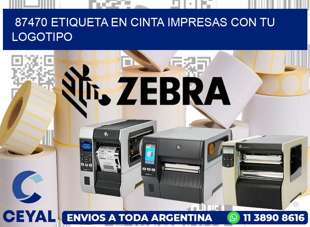 87470 ETIQUETA EN CINTA IMPRESAS CON TU LOGOTIPO