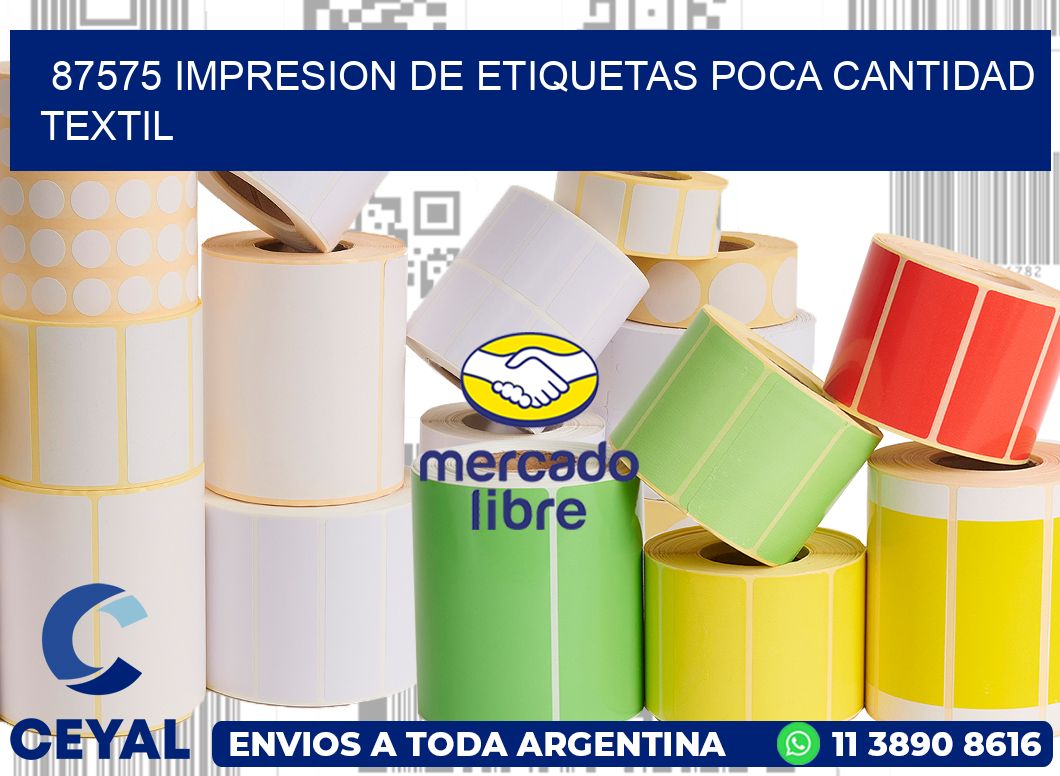 87575 IMPRESION DE ETIQUETAS POCA CANTIDAD TEXTIL