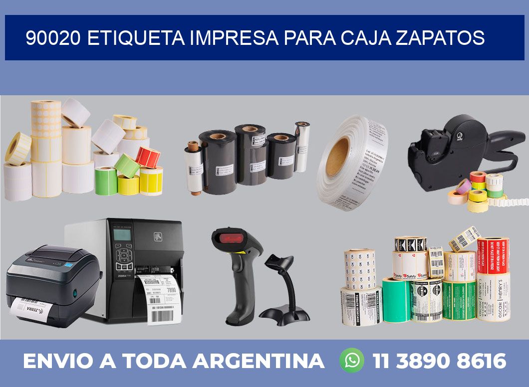 90020 ETIQUETA IMPRESA PARA CAJA ZAPATOS