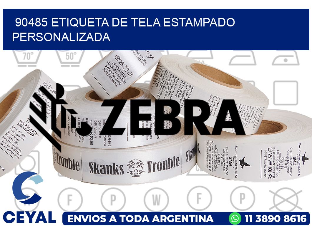 90485 ETIQUETA DE TELA ESTAMPADO PERSONALIZADA