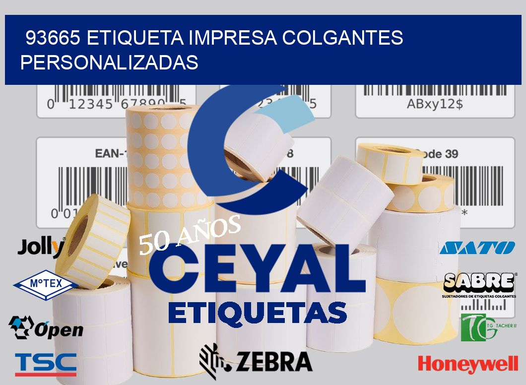 93665 ETIQUETA IMPRESA COLGANTES PERSONALIZADAS