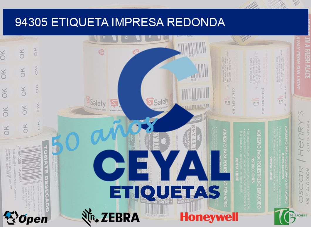 94305 ETIQUETA IMPRESA REDONDA