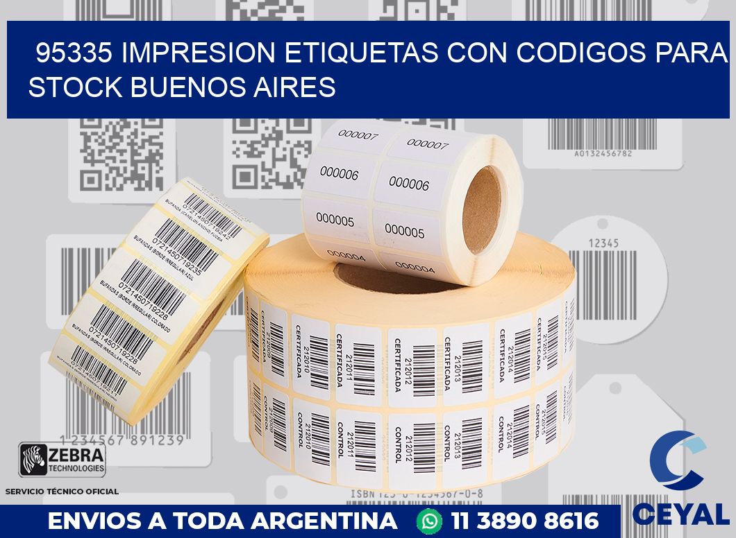 95335 IMPRESION ETIQUETAS CON CODIGOS PARA STOCK BUENOS AIRES