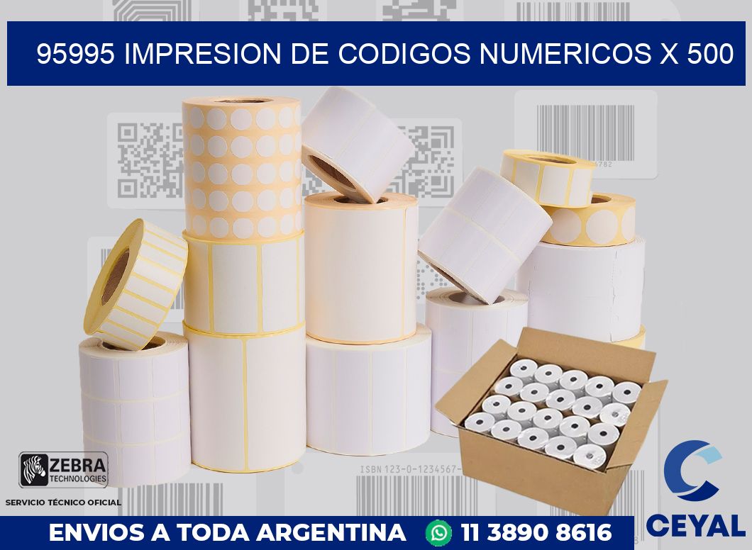 95995 impresion de codigos numericos x 500