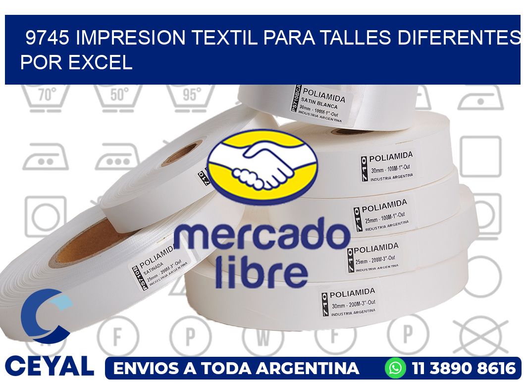 9745 IMPRESION TEXTIL PARA TALLES DIFERENTES POR EXCEL