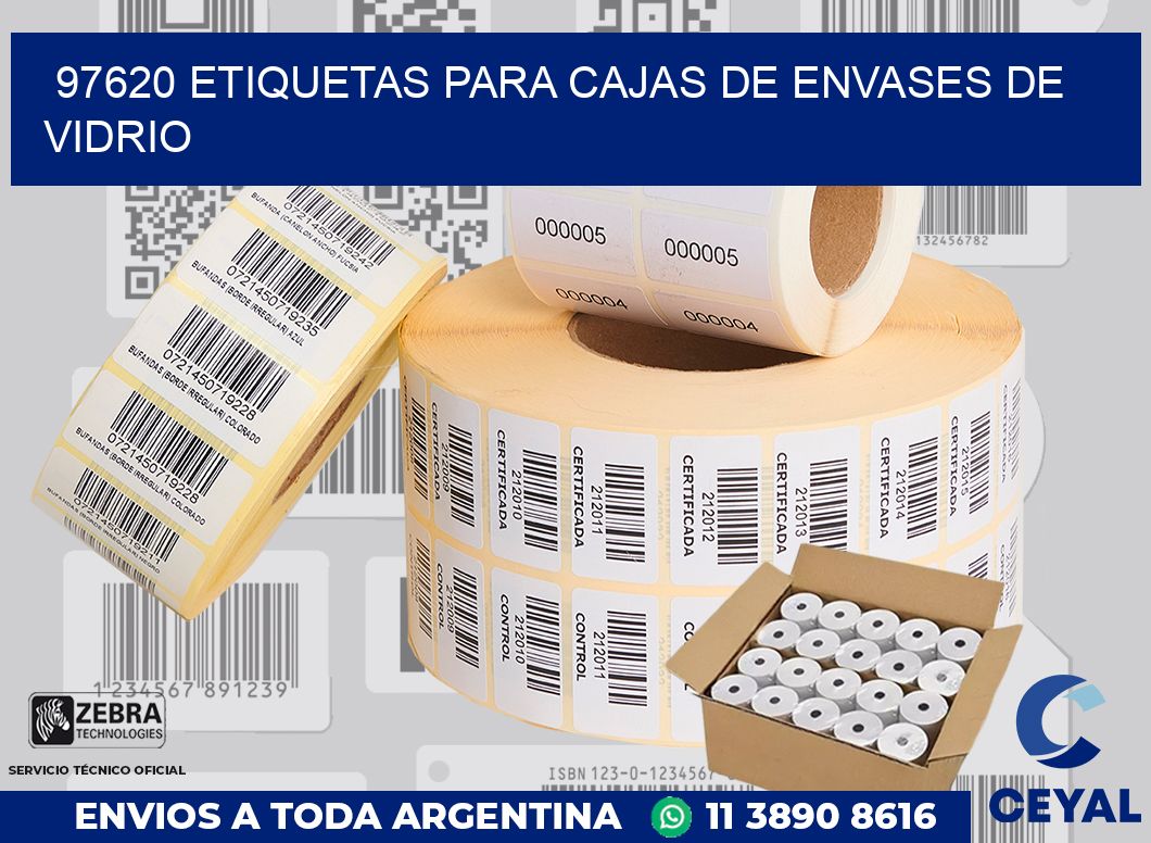 97620 ETIQUETAS PARA CAJAS DE ENVASES DE VIDRIO