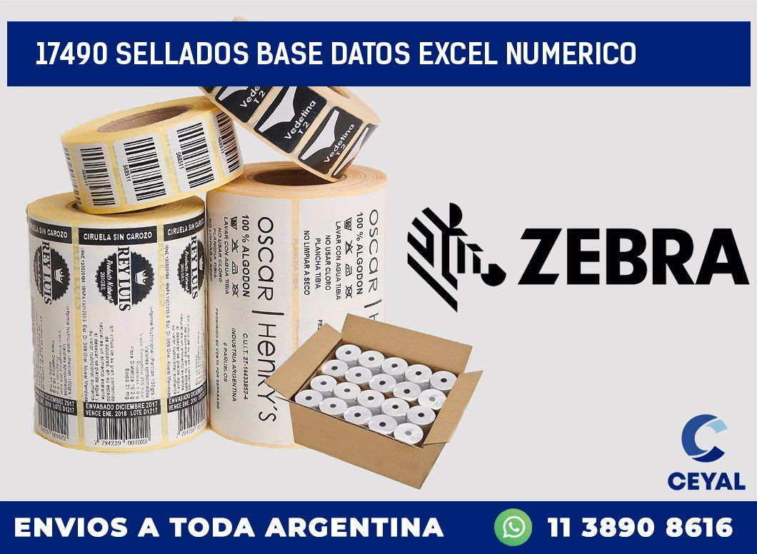17490 sellados base datos excel numerico