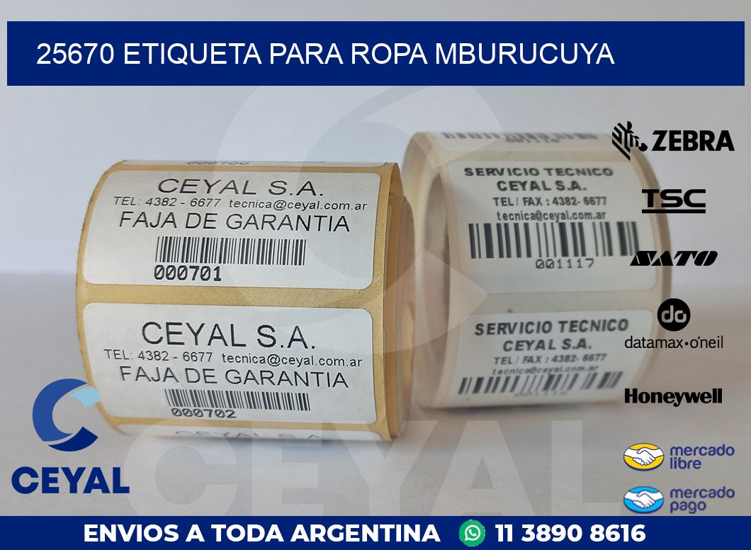 25670 ETIQUETA PARA ROPA MBURUCUYA