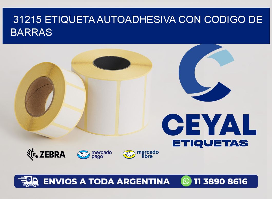 31215 ETIQUETA AUTOADHESIVA CON CODIGO DE BARRAS