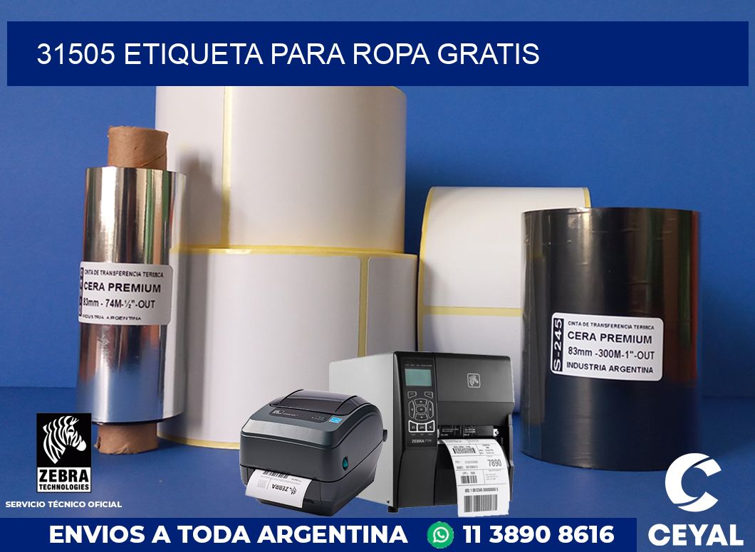 31505 ETIQUETA PARA ROPA GRATIS