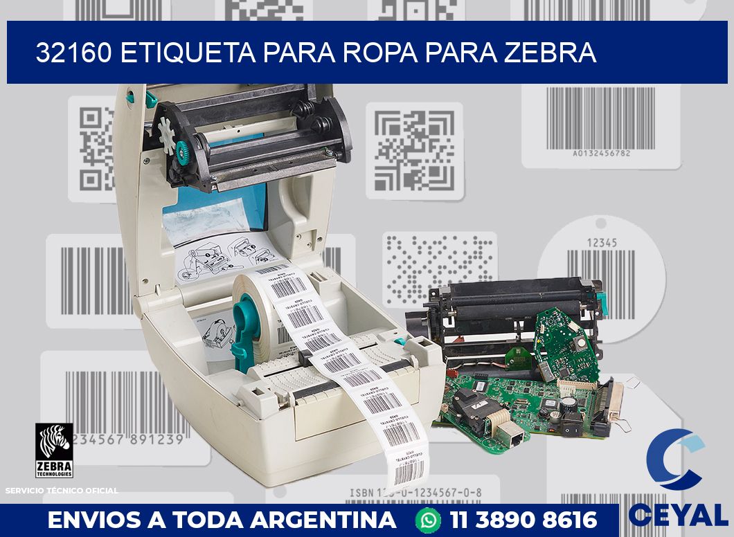 32160 ETIQUETA PARA ROPA PARA ZEBRA