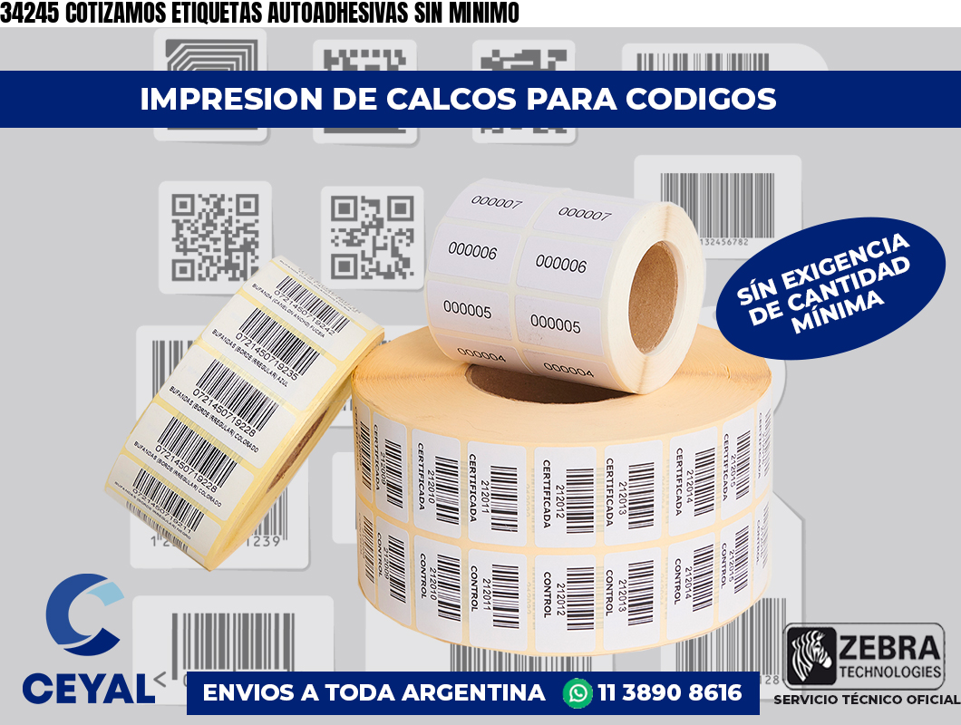 34245 COTIZAMOS ETIQUETAS AUTOADHESIVAS SIN MINIMO