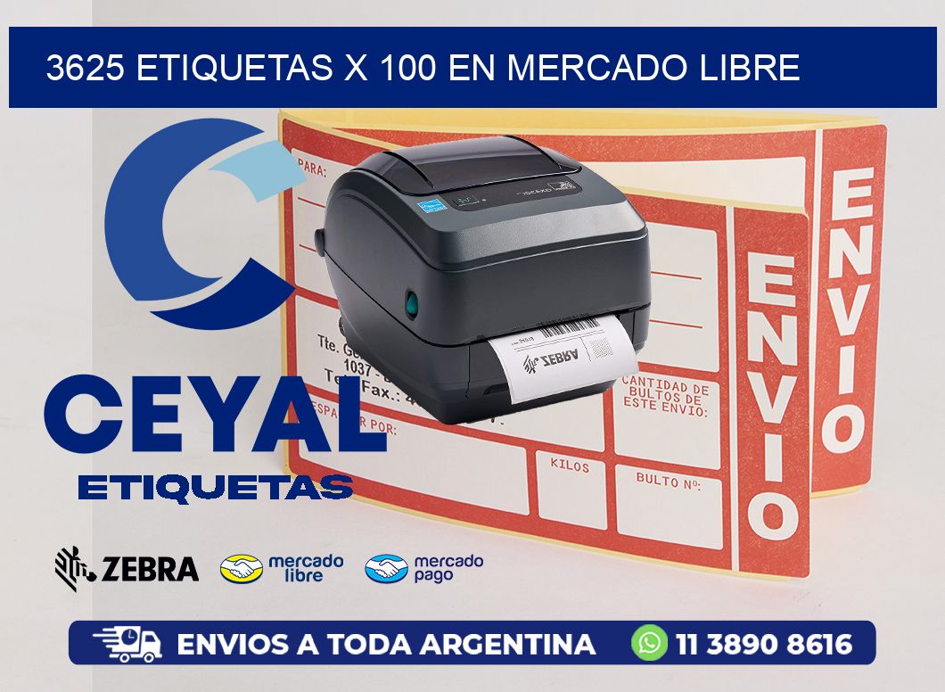 3625 ETIQUETAS X 100 EN MERCADO LIBRE