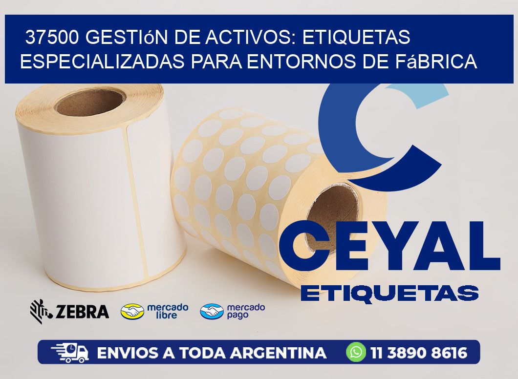 37500 Gestión de Activos: Etiquetas Especializadas para Entornos de Fábrica