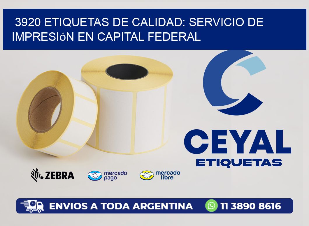 3920 Etiquetas de Calidad: Servicio de Impresión en Capital Federal