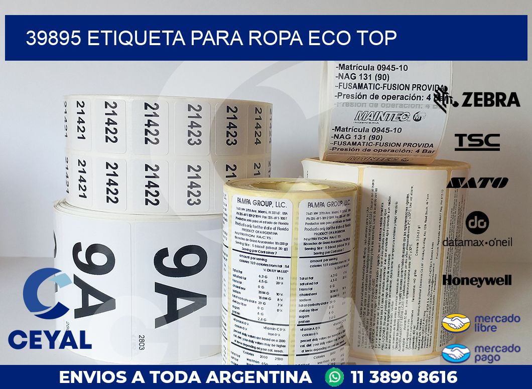 39895 ETIQUETA PARA ROPA ECO TOP