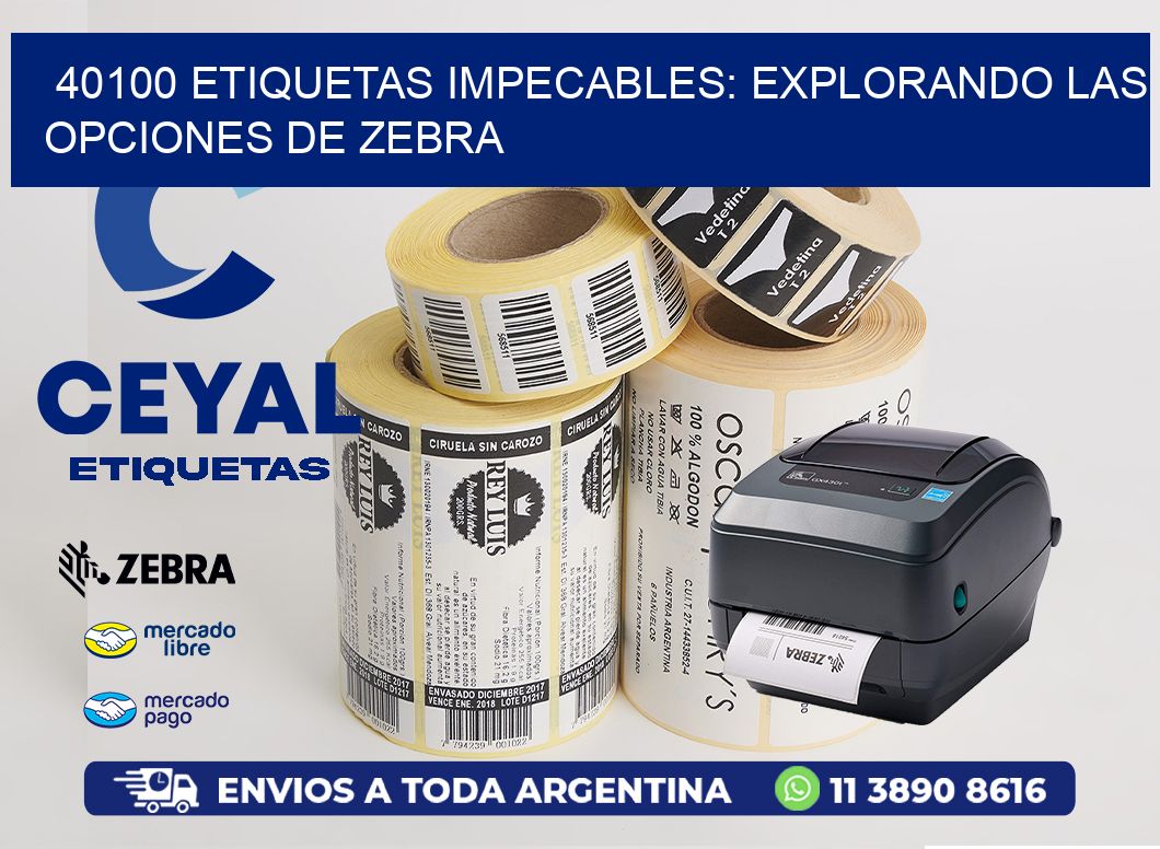 40100 Etiquetas Impecables: Explorando las Opciones de Zebra