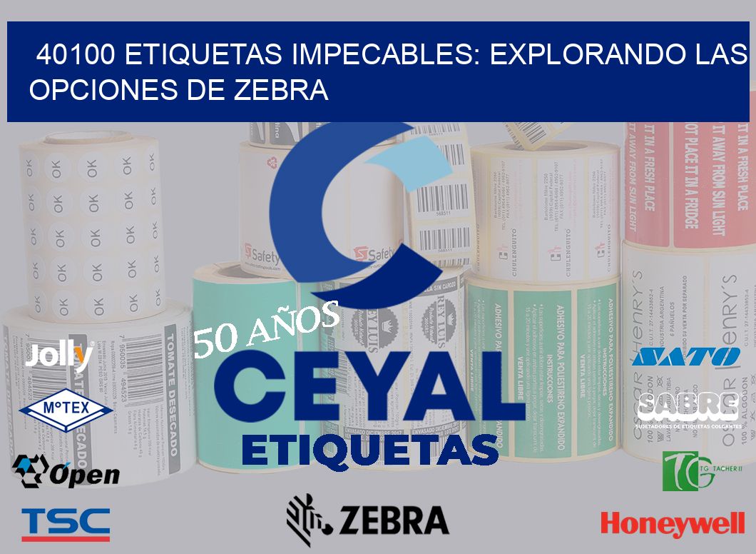 40100 Etiquetas Impecables: Explorando las Opciones de Zebra