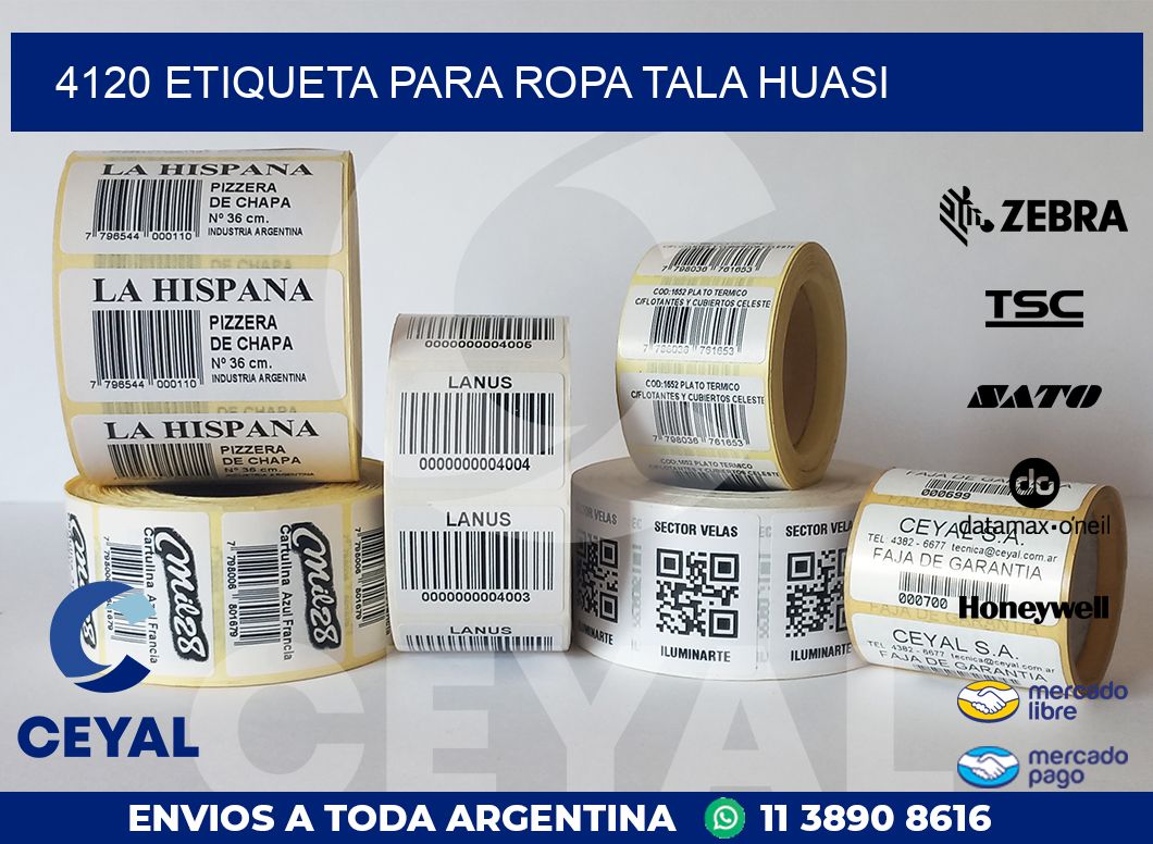 4120 ETIQUETA PARA ROPA TALA HUASI