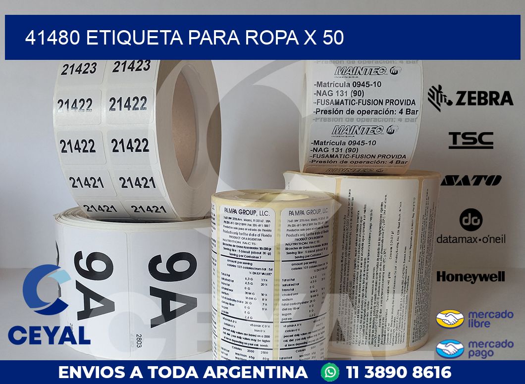 41480 ETIQUETA PARA ROPA X 50