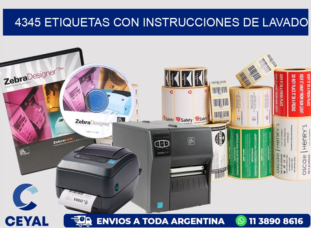 4345 ETIQUETAS CON INSTRUCCIONES DE LAVADO