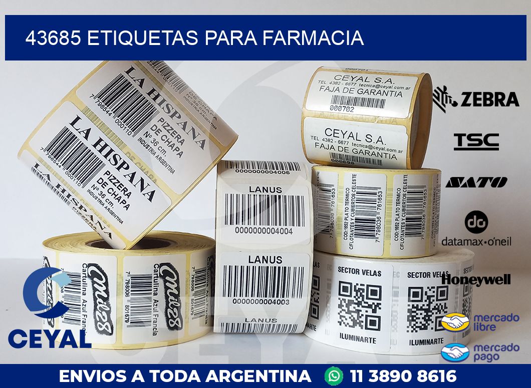 43685 ETIQUETAS PARA FARMACIA