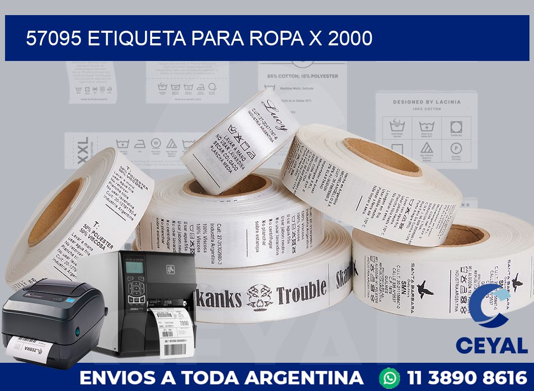 57095 ETIQUETA PARA ROPA X 2000
