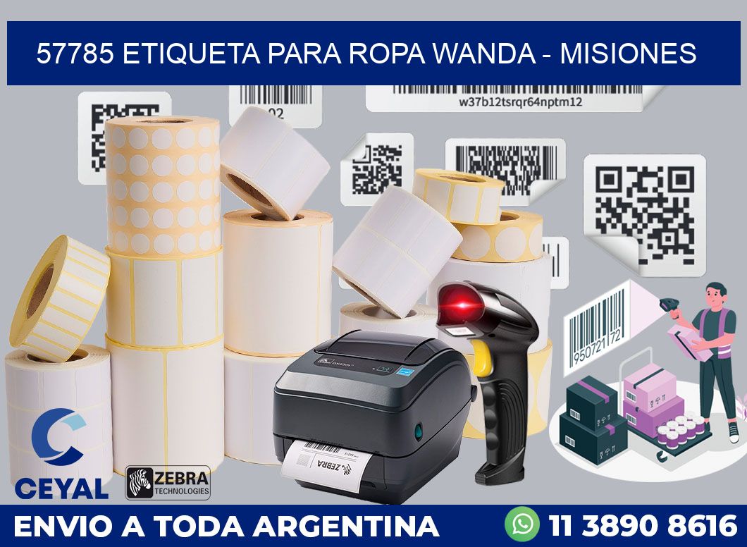 57785 ETIQUETA PARA ROPA WANDA - MISIONES