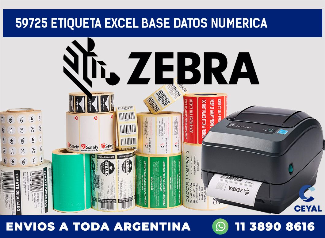 59725 etiqueta excel base datos numerica