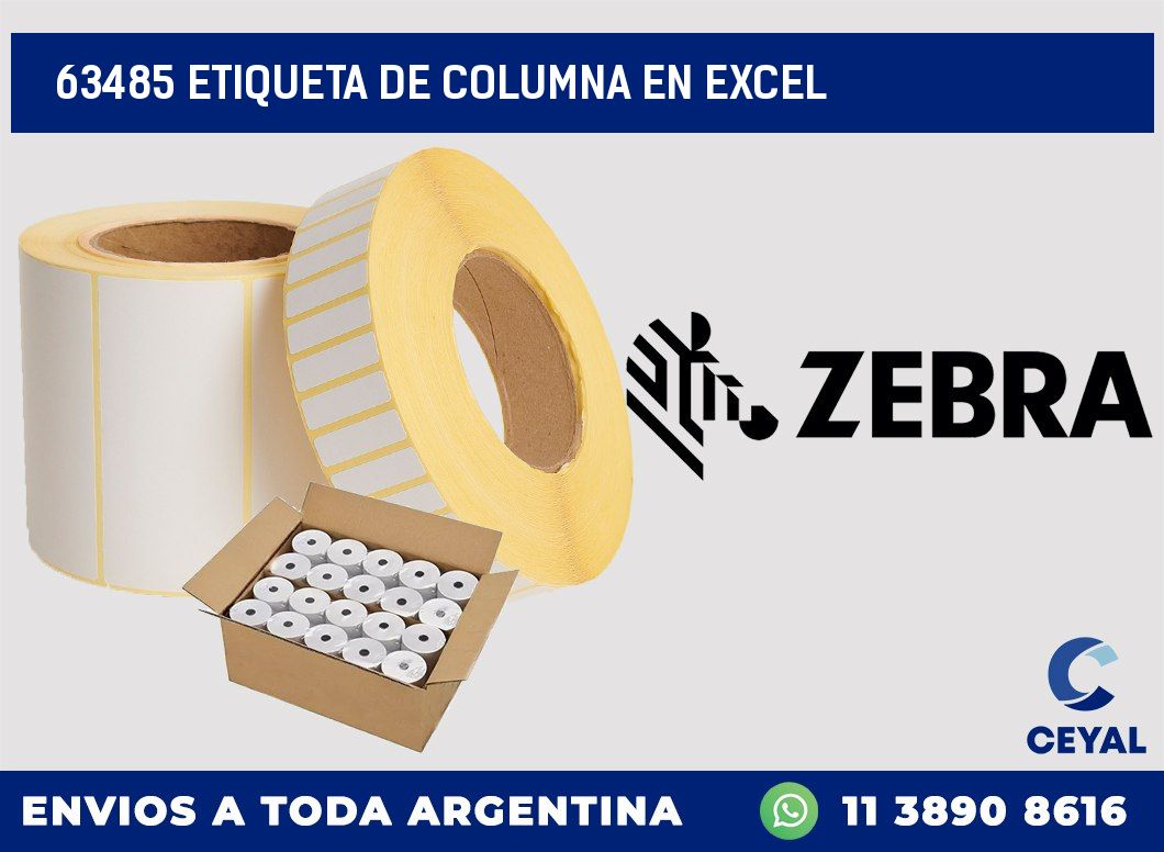 63485 Etiqueta de columna en Excel