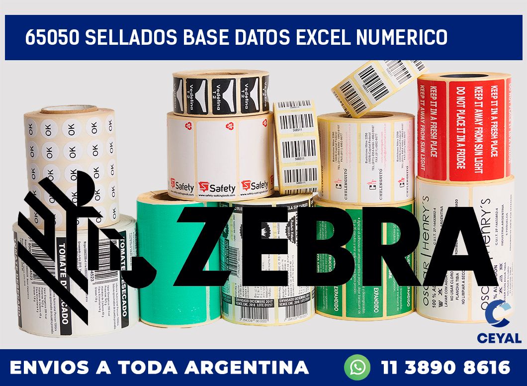 65050 sellados base datos excel numerico