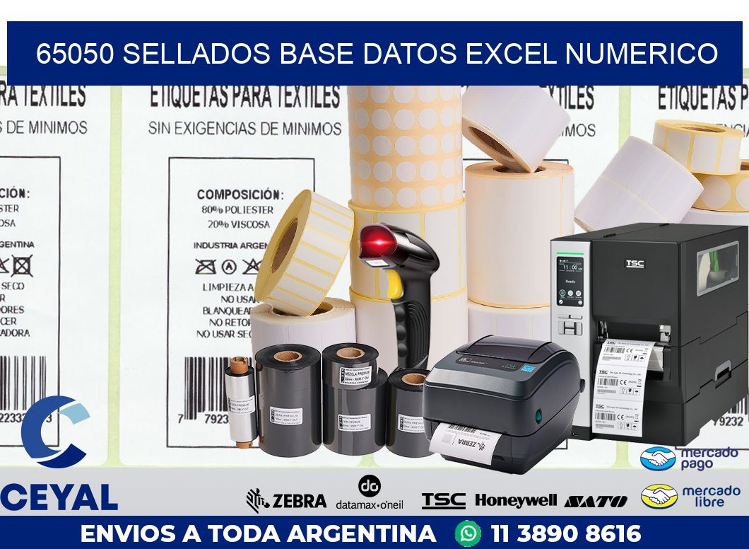 65050 sellados base datos excel numerico