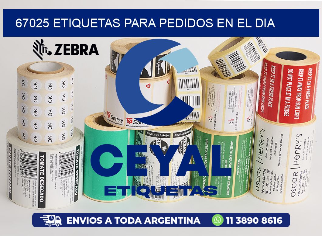 67025 ETIQUETAS PARA PEDIDOS EN EL DIA