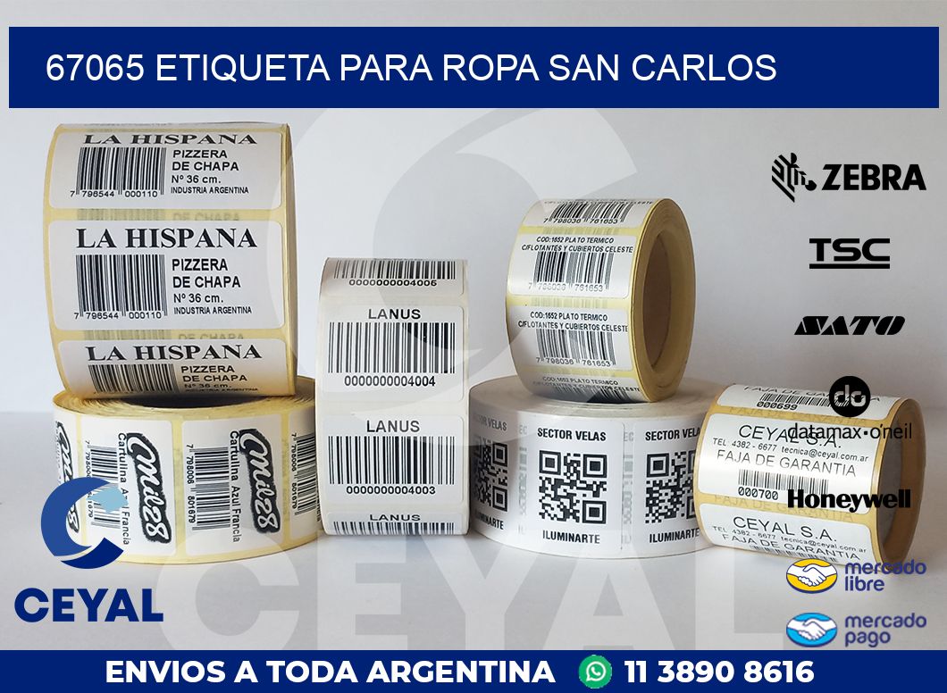 67065 ETIQUETA PARA ROPA SAN CARLOS