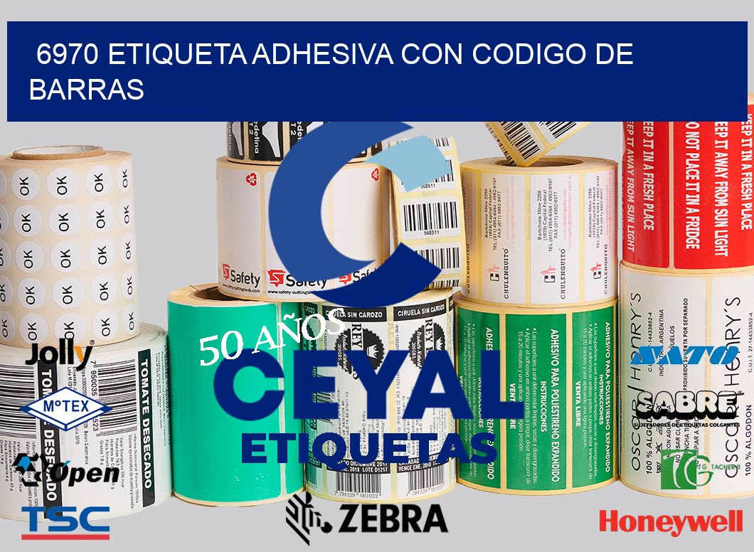 6970 ETIQUETA ADHESIVA CON CODIGO DE BARRAS
