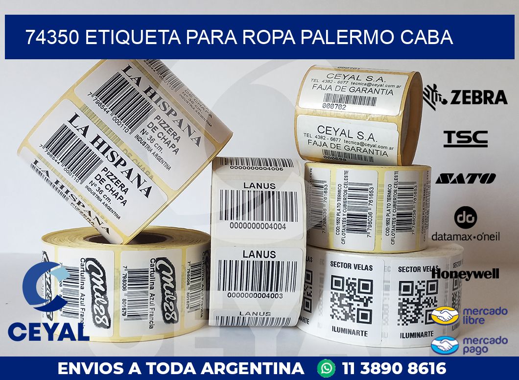 74350 ETIQUETA PARA ROPA PALERMO CABA