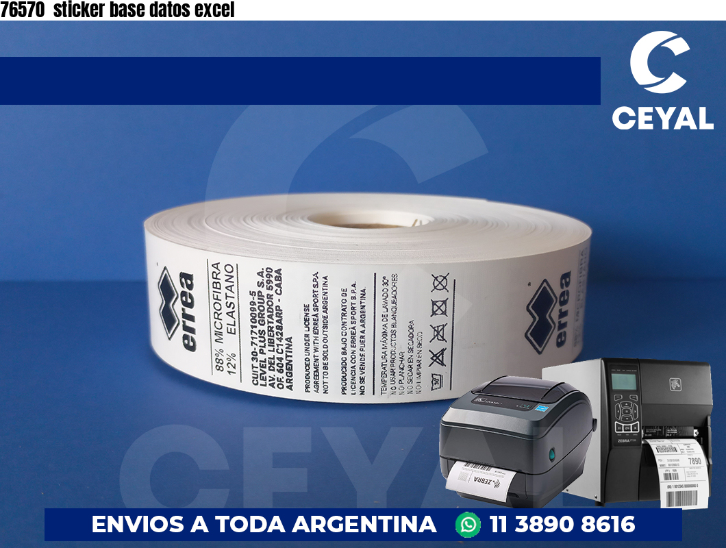 76570  sticker base datos excel